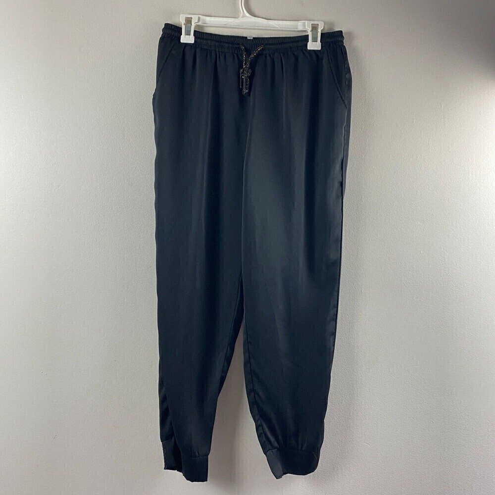 Heartloom Black Drawstring Waist Jogger Lounge Pants Women's Size Medium